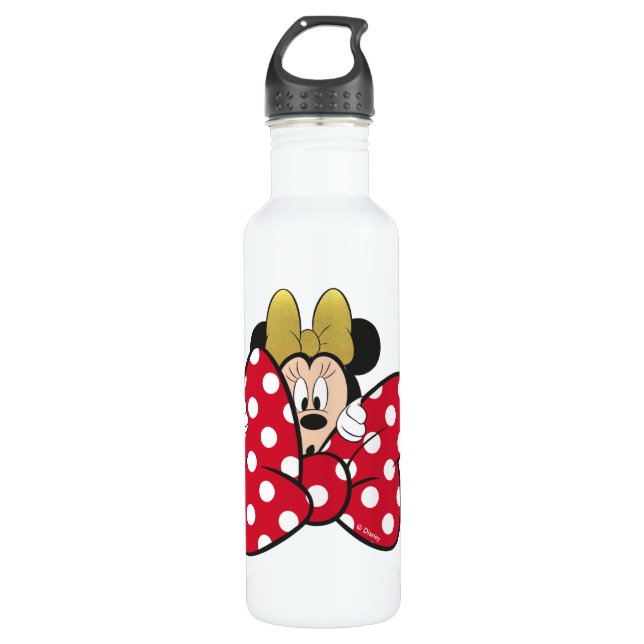 Minnie Mouse | Bow Tie Stainless Steel Water Bottle (Front)