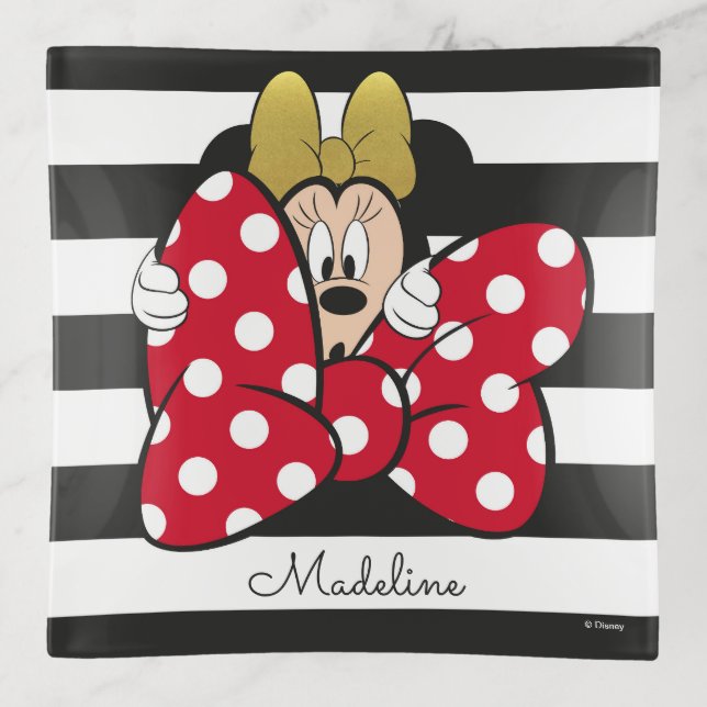Minnie Mouse | Bow Tie Trinket Tray (Front)