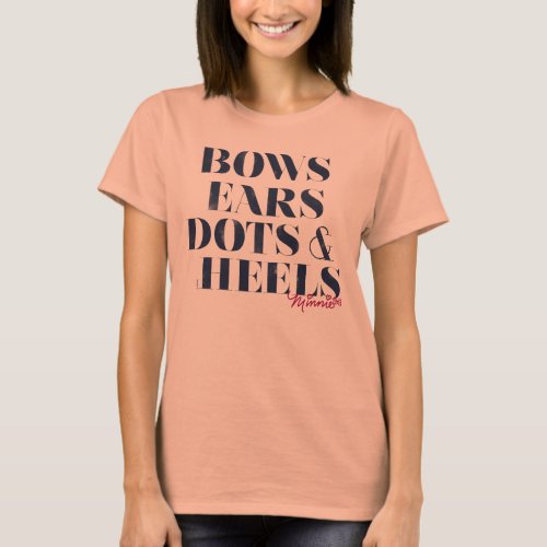 Minnie Mouse  Bows Ears Dots  Heels 2 T_Shirt