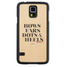 Minnie Mouse | Bows Ears Dots &amp; Heels Carved Maple Galaxy S5 Slim Case