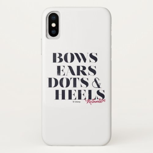 Minnie Mouse  Bows Ears Dots  Heels iPhone X Case