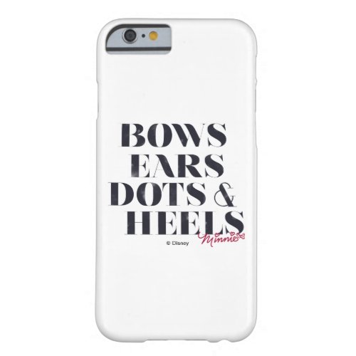 Minnie Mouse  Bows Ears Dots  Heels Barely There iPhone 6 Case