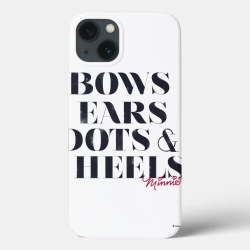 Minnie Mouse  Bows Ears Dots  Heels iPhone 13 Case