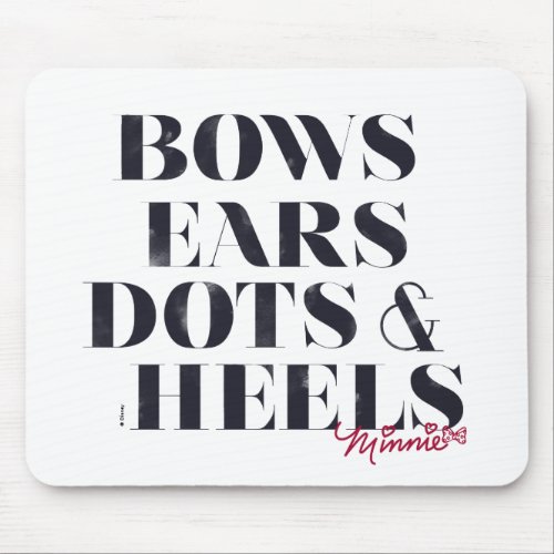 Minnie Mouse  Bows Ears Dots  Heels Mouse Pad