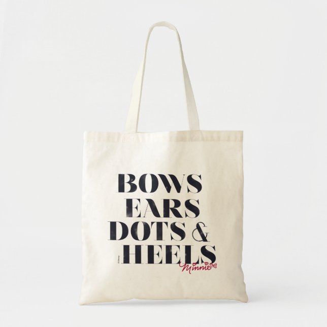 Minnie Mouse | Bows Ears Dots & Heels Tote Bag (Front)