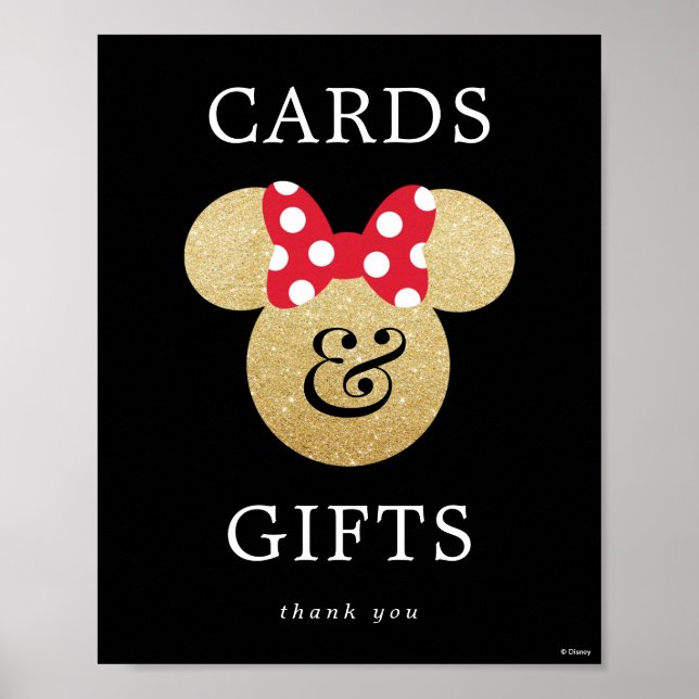 Minnie Mouse | Bridal Shower Cards & Gifts Poster (Front)