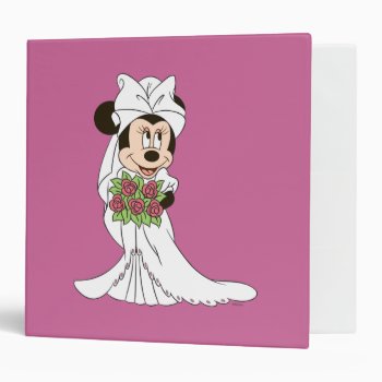 Minnie Mouse | Bride At Wedding Binder by MickeyAndFriends at Zazzle