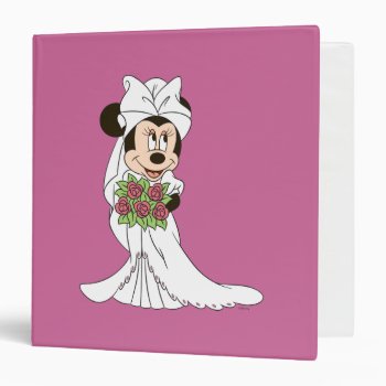 Minnie Mouse | Bride At Wedding Binder by MickeyAndFriends at Zazzle