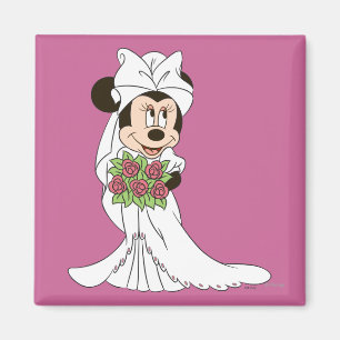 Minnie Mouse   Bride at Wedding Magnet