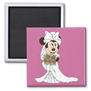 Minnie Mouse   Bride at Wedding Magnet