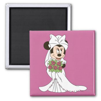 Minnie Mouse | Bride At Wedding Magnet by MickeyAndFriends at Zazzle