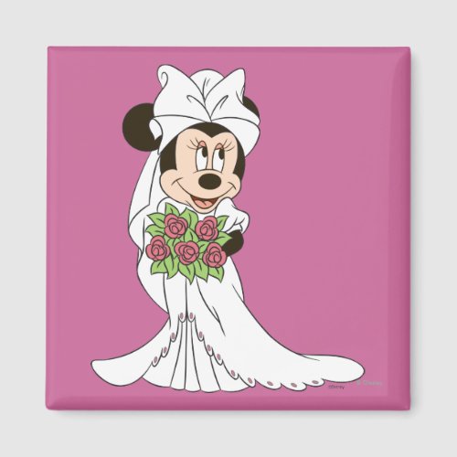 Minnie Mouse | Bride at Wedding Magnet