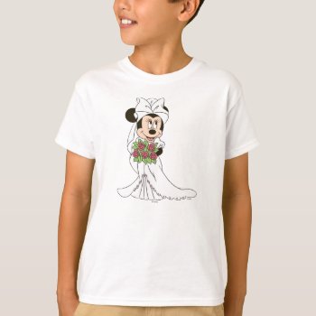 Minnie Mouse | Bride At Wedding T-shirt by MickeyAndFriends at Zazzle