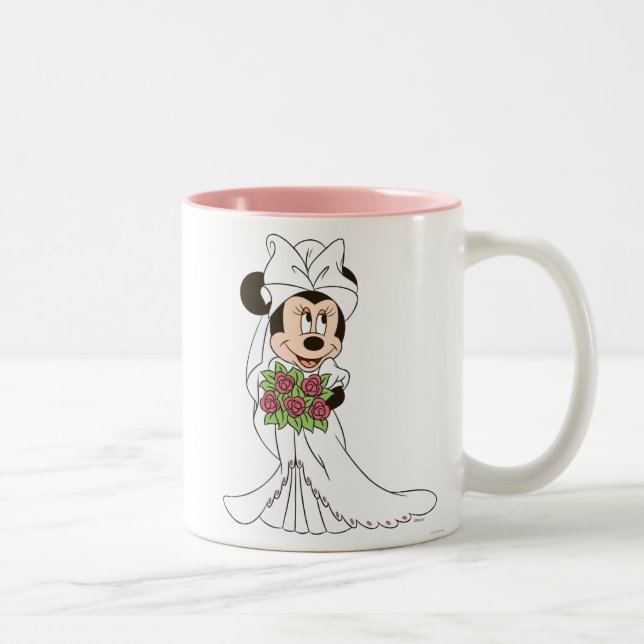 Minnie Mouse | Bride at Wedding Two-Tone Coffee Mug (Right)