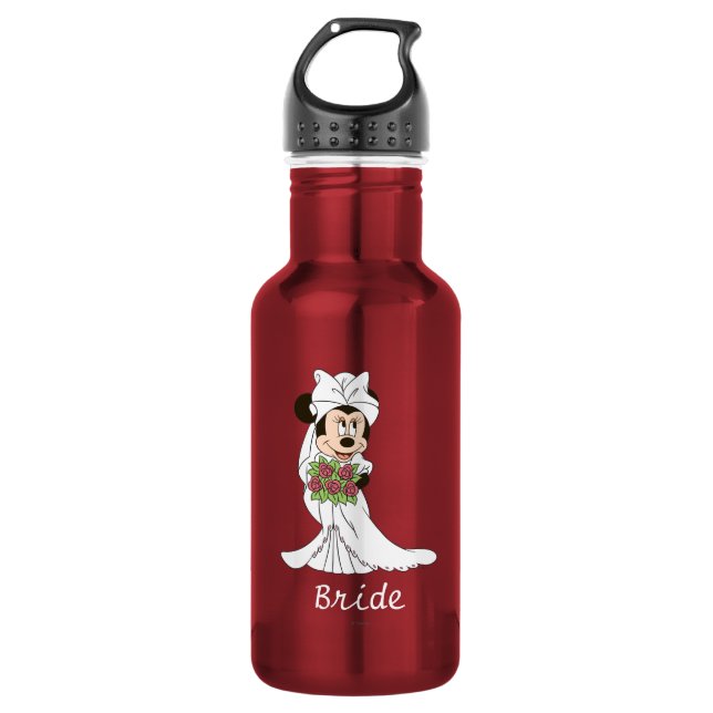 Minnie Mouse | Bride at Wedding Water Bottle (Front)