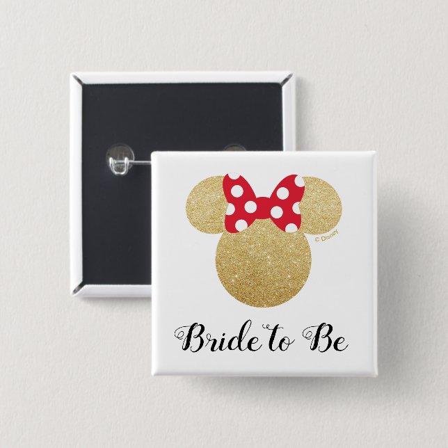 Minnie Mouse Bride to Be | Bridal Shower Button (Front & Back)