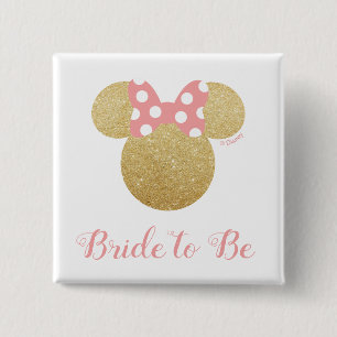 Minnie Mouse Bride to Be Bridal Shower Button