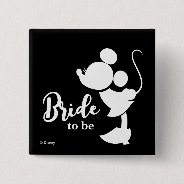 Minnie Mouse Bride to be  Button (Front)