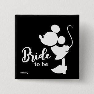 Minnie Mouse Bride to be  Button