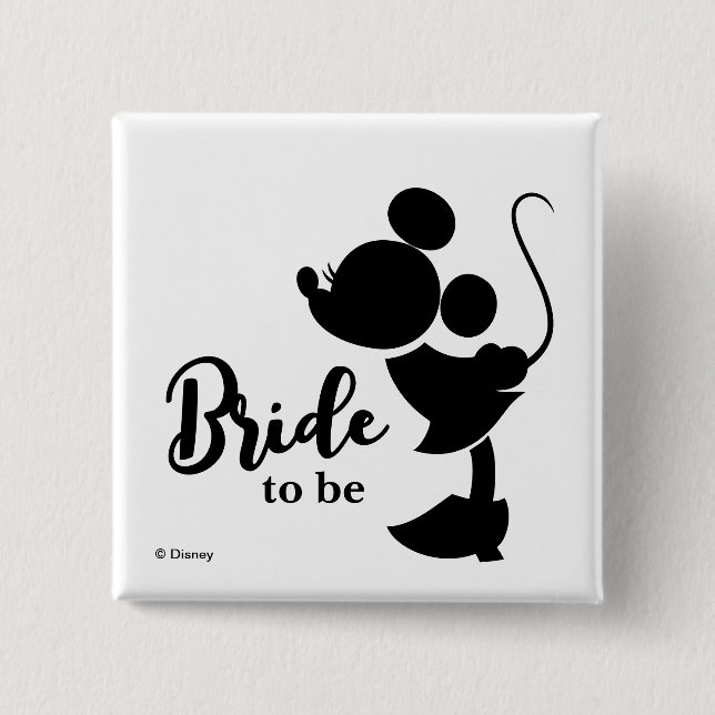 Minnie Mouse Bride to be  Button (Front)