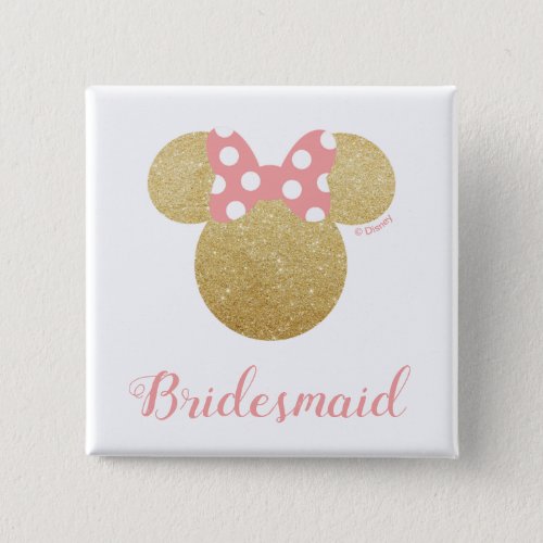 Minnie Mouse Bridesmaid  Bridal Shower Button