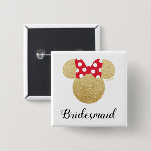 Minnie Mouse Bridesmaid   Bridal Shower Button
