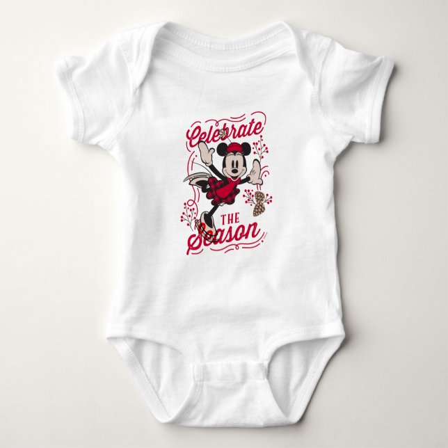 Minnie Mouse | Celebrate The Season Baby Bodysuit (Front)