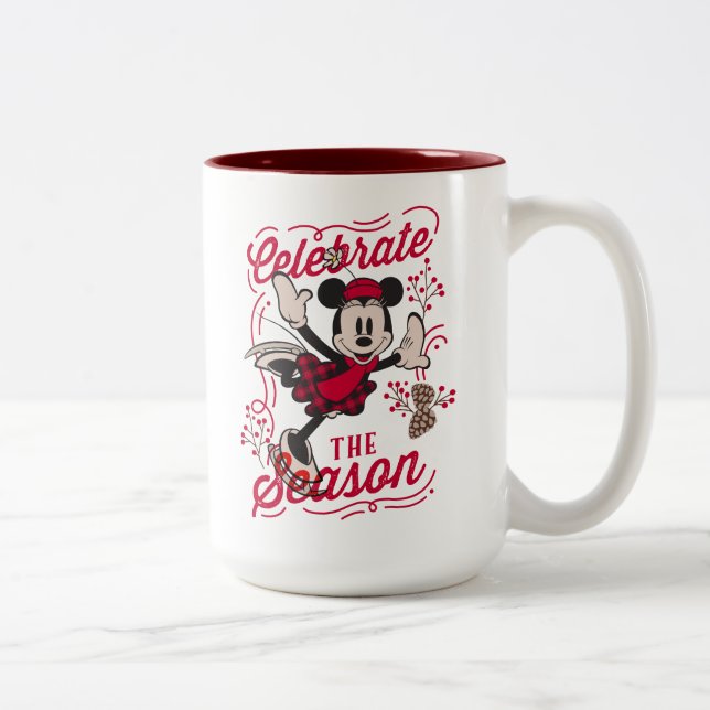 Minnie Mouse | Celebrate The Season Two-Tone Coffee Mug (Right)