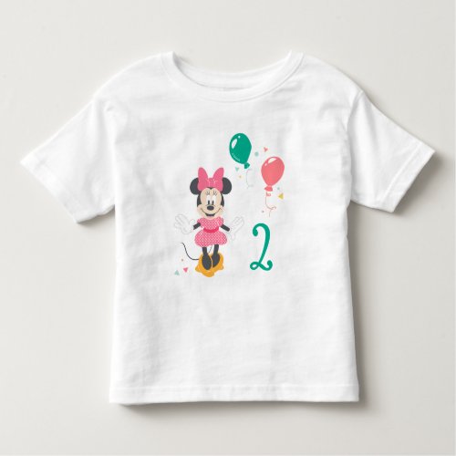 Minnie Mouse Chalkboard 2nd Birthday Toddler T_shirt