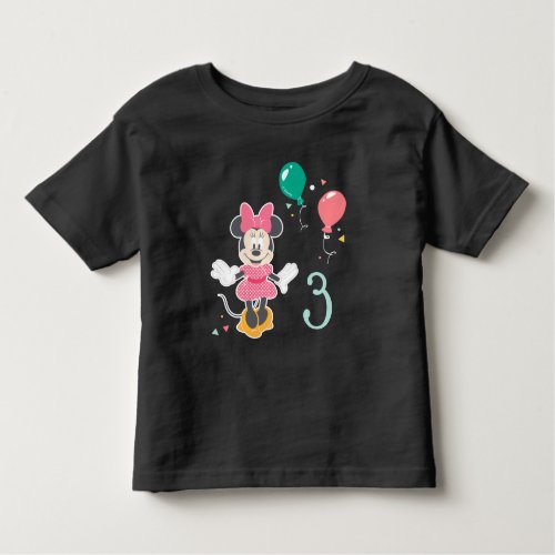 Minnie Mouse Chalkboard 3rd Birthday Baby Toddler T_shirt