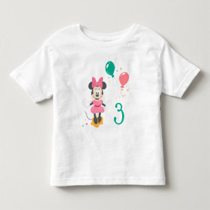 Minnie Mouse Chalkboard 3rd Birthday Toddler T-shirt