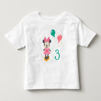 Minnie Mouse Chalkboard 3rd Birthday Toddler T-shirt