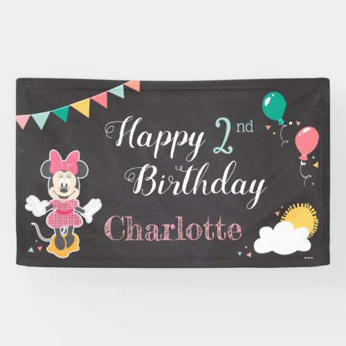 Minnie Mouse Chalkboard Birthday Banner