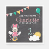 Simple Modern Mickey Mouse Birthday Napkins