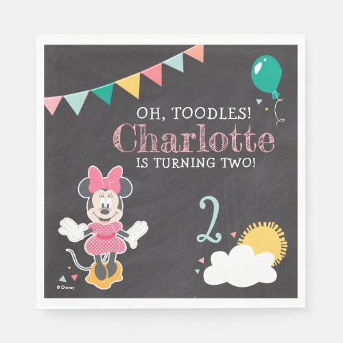 Minnie Mouse Chalkboard Birthday Napkins