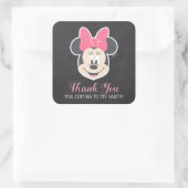 Minnie Mouse Chalkboard Birthday | Thank You Square Sticker (Bag)