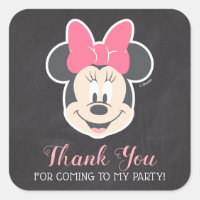 Minnie Mouse Chalkboard Birthday | Thank You
