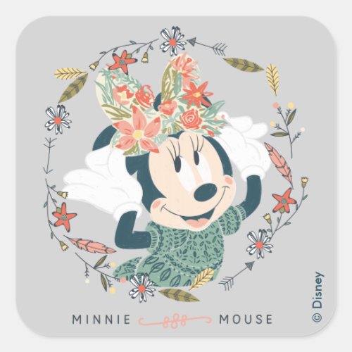 Minnie Mouse  Chase Adventure Square Sticker