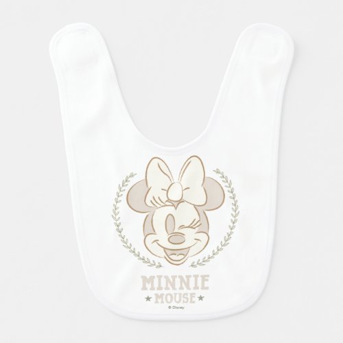 Minnie Mouse Cheer Minimal Infant Doodle Baby Bib