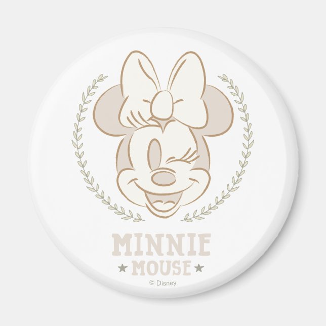 Minnie Mouse Cheer Minimal Infant Doodle Magnet (Front)