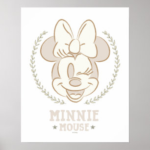 Minnie Mouse Cheer Minimal Infant Doodle Poster