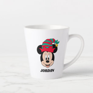 Minnie Mouse   Christmas Elf Hat Latte Mug