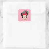 Minnie Mouse | Christmas Elf Hat Square Sticker (Bag)