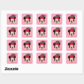 Minnie Mouse | Christmas Elf Hat Square Sticker (Sheet)