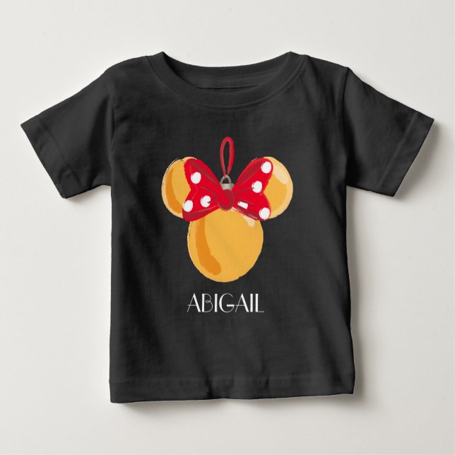 Minnie Mouse Christmas Ornament Baby T-Shirt (Front)