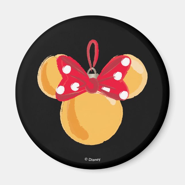 Minnie Mouse Christmas Ornament Magnet (Front)