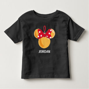 Minnie Mouse Christmas Ornament - Name Toddler T-shirt