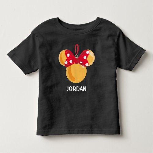 Minnie Mouse Christmas Ornament _ Name Toddler T_shirt