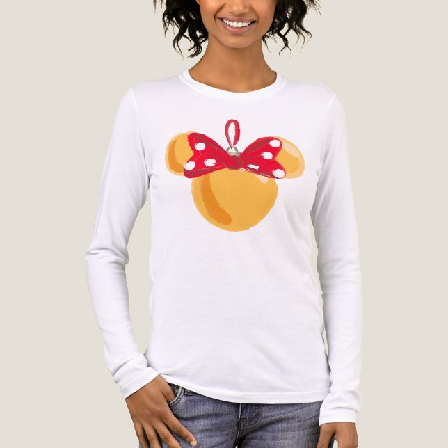 Minnie Mouse Christmas Ornament Tri-Blend Shirt (Front)