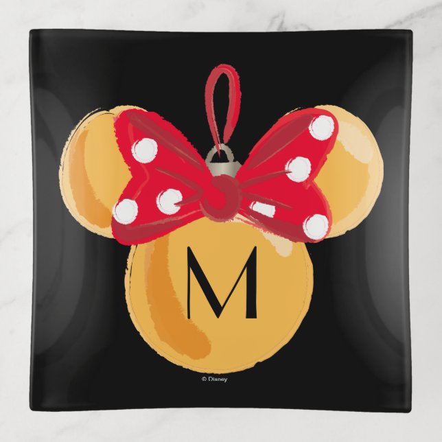 Minnie Mouse Christmas Ornament Trinket Tray (Front)